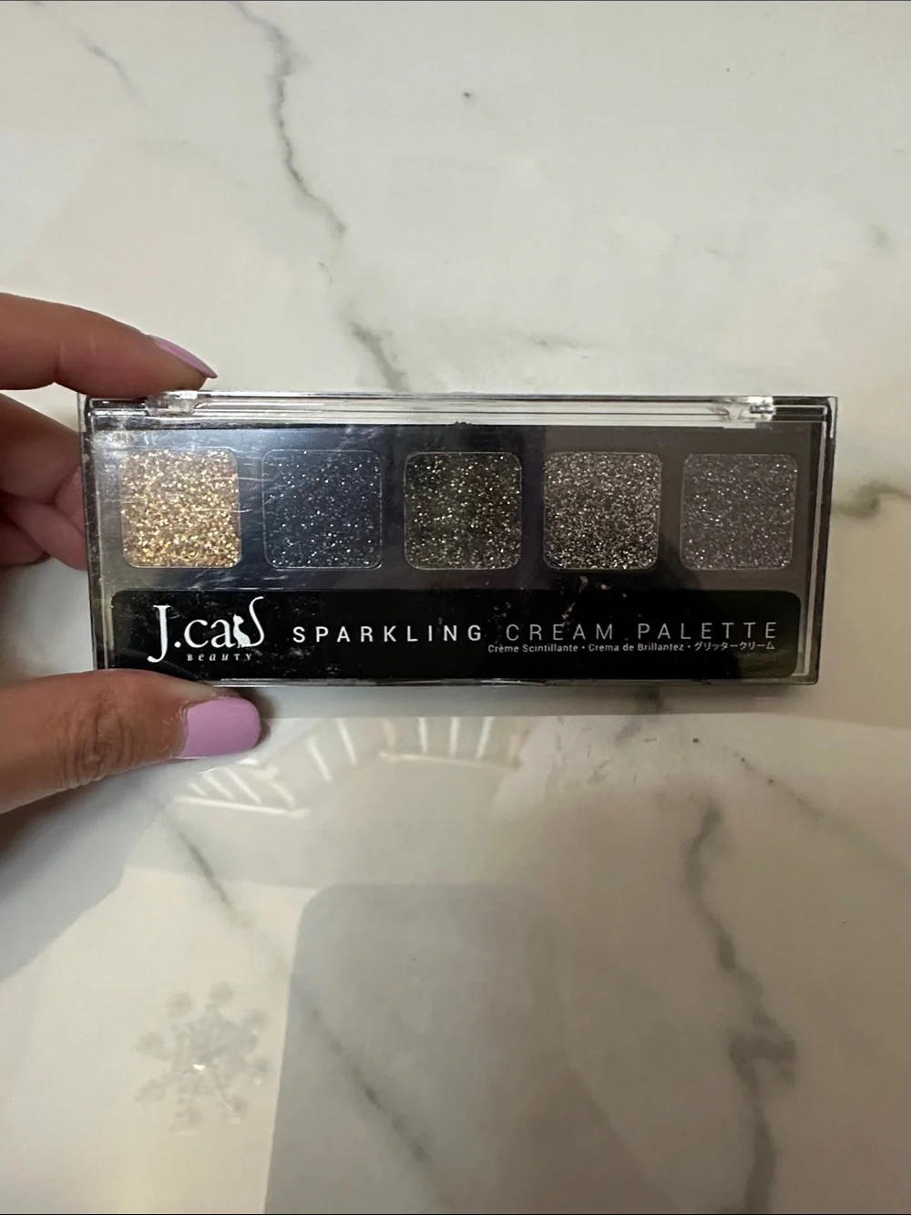 NIB J.Cat Sparkling Cream Palette - Glitter Multi-Color Eyeshadow